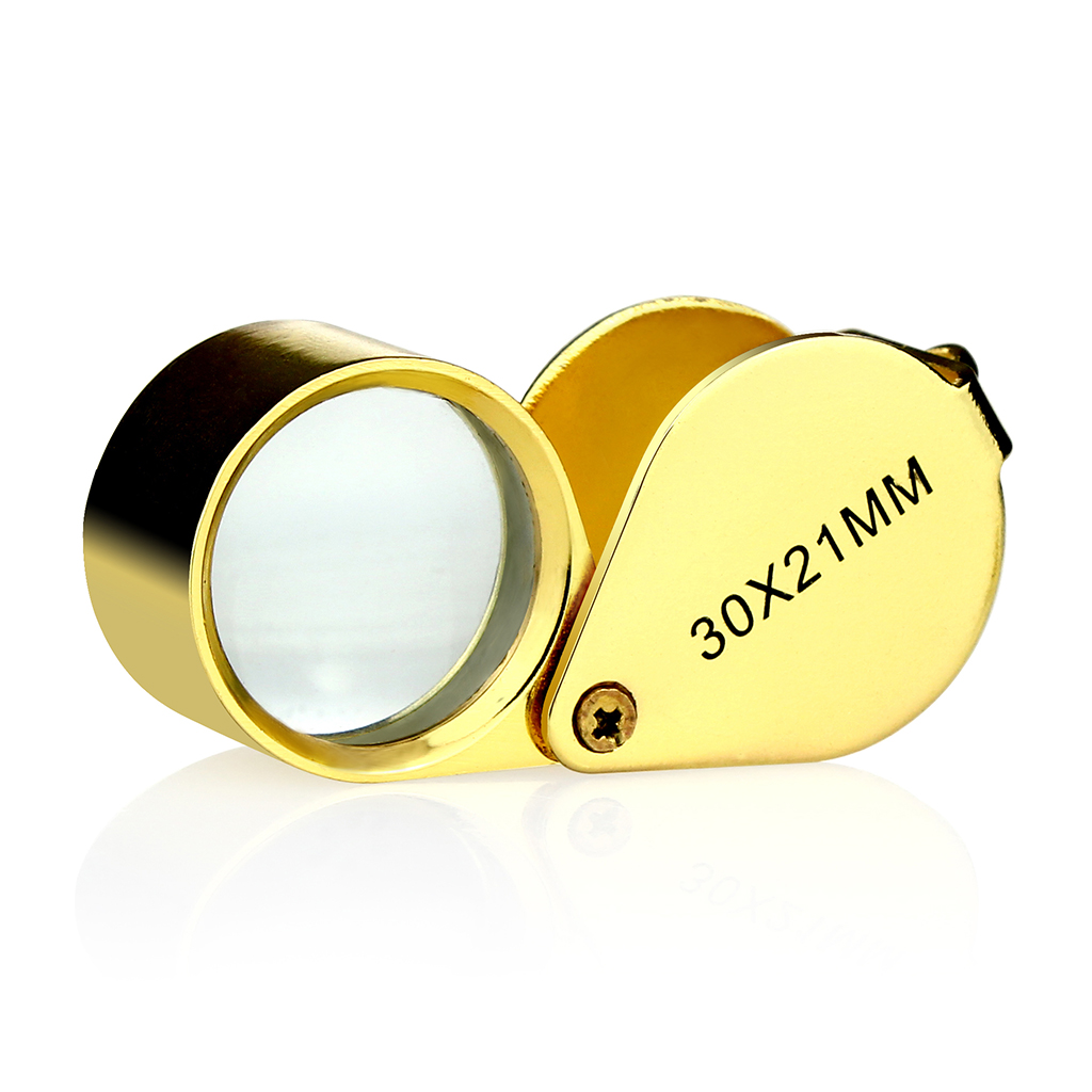 KINGMAS Pocket Jewelry Loupe 30X 21mm Jewelers Eye Magnifying Glass Magnifier