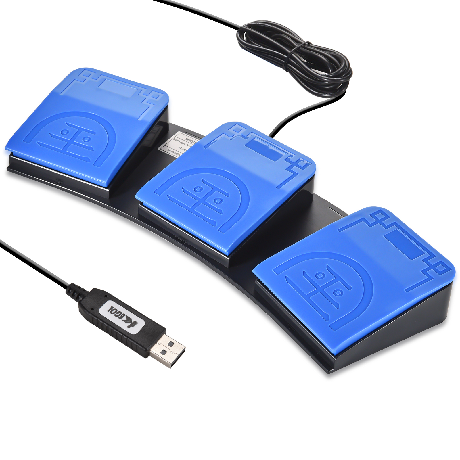 Upgraded] iKKEGOL USB Triple Foot Pedal Optical Switch [10725] - $39.99 